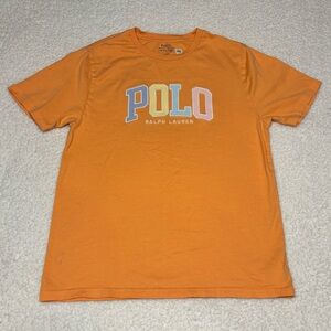 Polo Ralph Lauren Kids Orange Front Logo Cotton Short Sleeve T-shirt